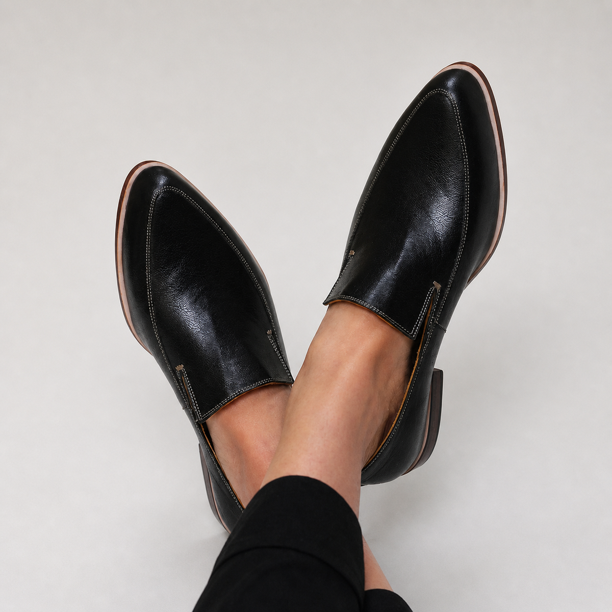 Zofia™ | Mocassin patchwork noir