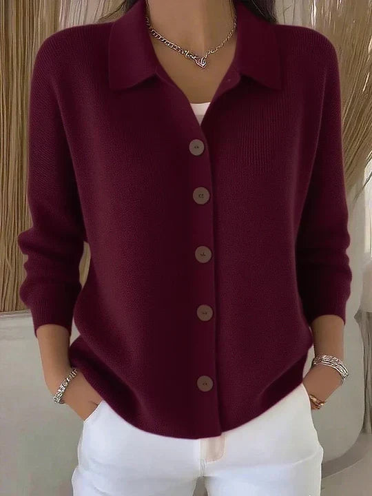 Josefina | Cardigan en Maille à Col et Boutons