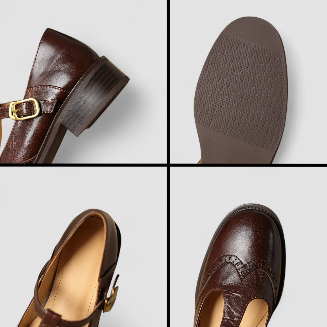 Adèle - Chaussure rétro en cuir