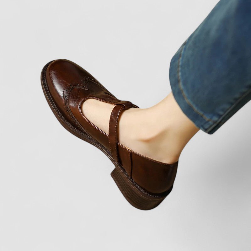 Adèle - Chaussure rétro en cuir