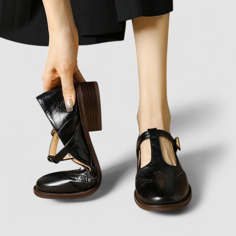 Adèle - Chaussure rétro en cuir