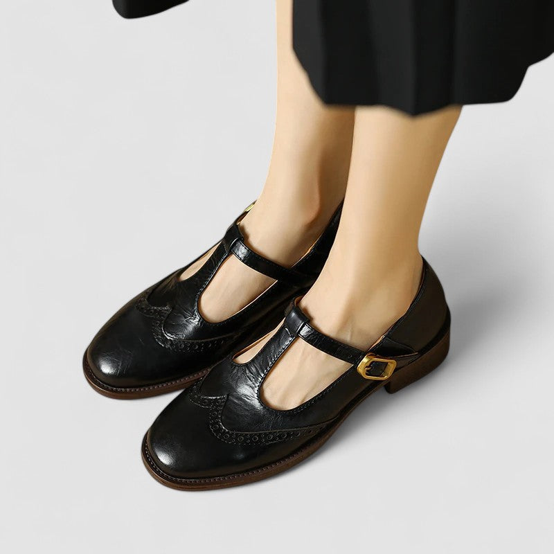 Adèle - Chaussure rétro en cuir
