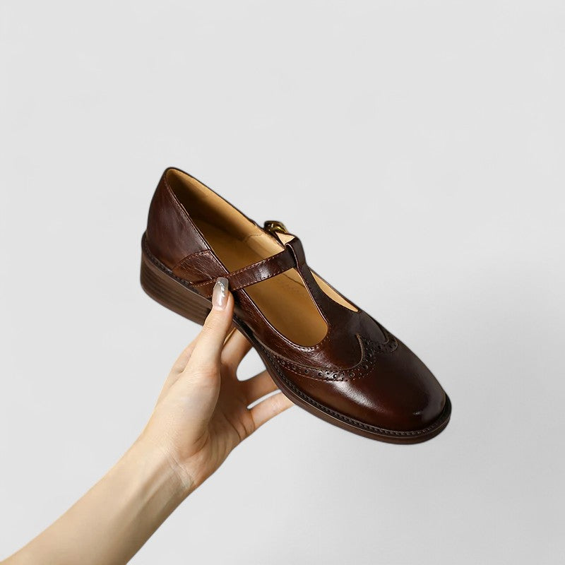 Adèle - Chaussure rétro en cuir