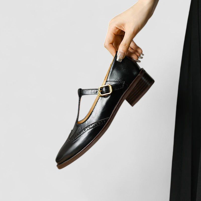 Adèle - Chaussure rétro en cuir