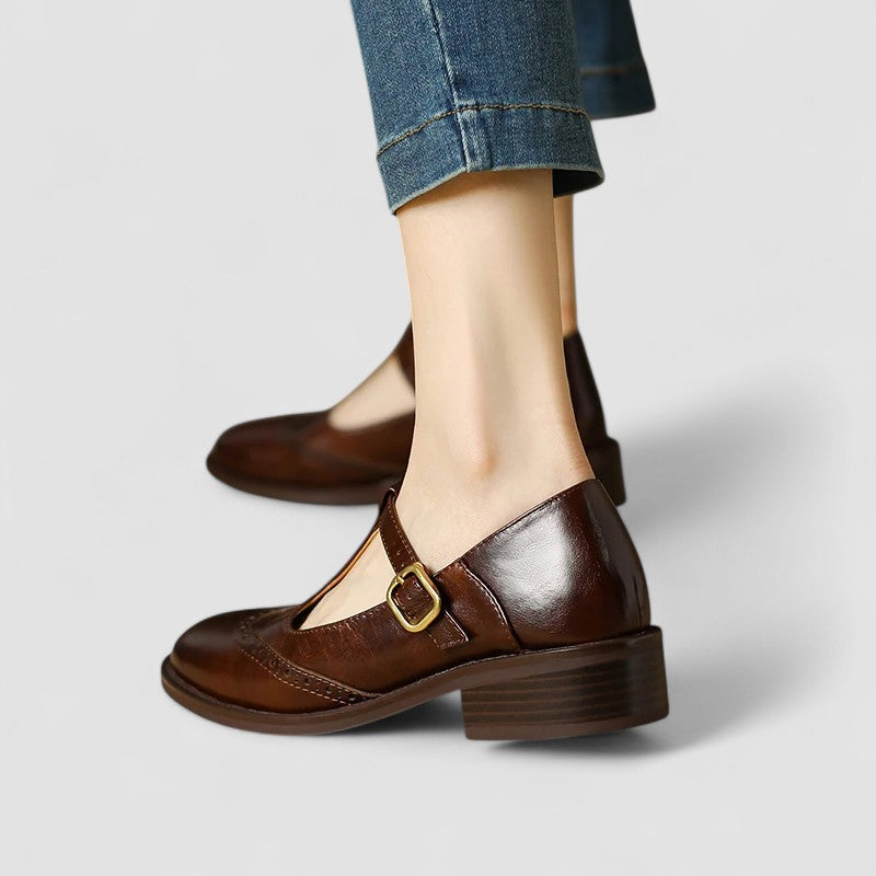 Adèle - Chaussure rétro en cuir