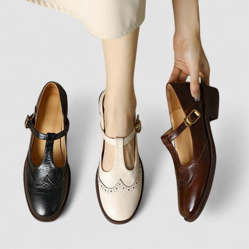 Adèle - Chaussure rétro en cuir