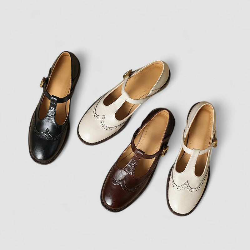 Adèle - Chaussure rétro en cuir