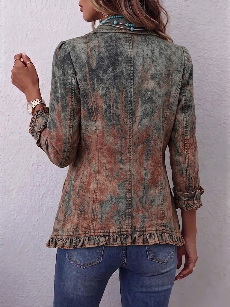 Benita | Veste Dégradée Texturée à Volants